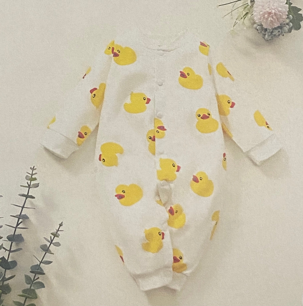 Yellow Duck Pattern Jumpsuit