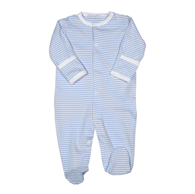 Blue stripe Pima footie