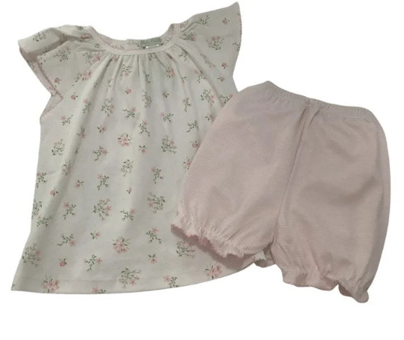 Flower Pima Cotton Baby Girl Dress Set