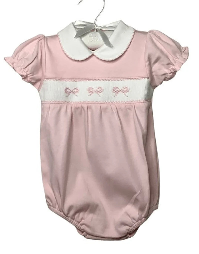 Pink Bows Pima Cotton Romper